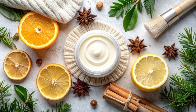 Winter skincare routine with natural ingredients