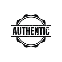 Grunge style authentic stamp for document validation
