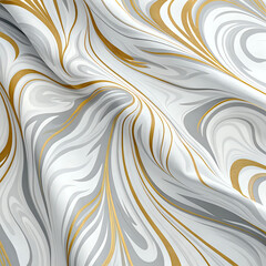 abstract seamless pattern, Modern marble swirl pattern with fluid textures in white, gold, and gray, seamless abstract print