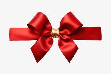 Naklejka premium Bow ribbon gold red.