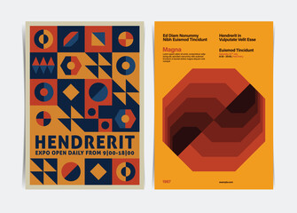 Swiss Style Modernist Poster Template. Vector Illustration.