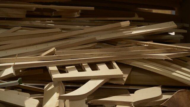 cutting scraps, wooden scraps, MDF, wood, chipboard, PVC
