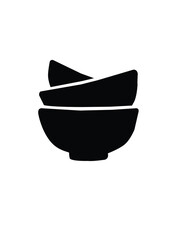 empty bowl on white background