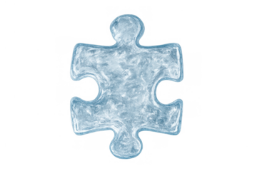 Ice jigsaw puzzle piece, problem solving, connection, solution, strategy, challenge, teamwork, finding concept