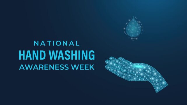 Animated motion graphics highlighting National Handwashing Awareness Week, combining vibrant hygiene visuals, effective awareness elements, and educational content for public health campaigns.