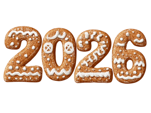 A close up of a cookie with the numbers 20 and 26 on it - Powered by Adobe