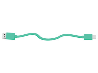 USB Cable Flat Connector Illustration
