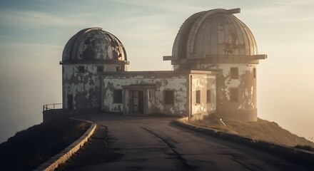 Abandoned Observatory on a Hilltop - A Glimpse into Scientific History.