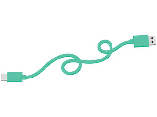 Flat Connector HDMI Cable Illustration
