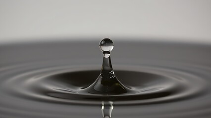 shrinkage. A single water droplet shrinking on a hot surface just before it vanishes. STEM education sheets, lab safety posters, designed for biotech research communications.