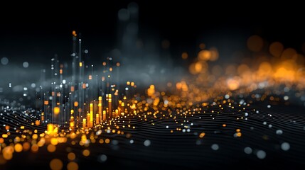 Abstract data stream visualization with illuminated particles