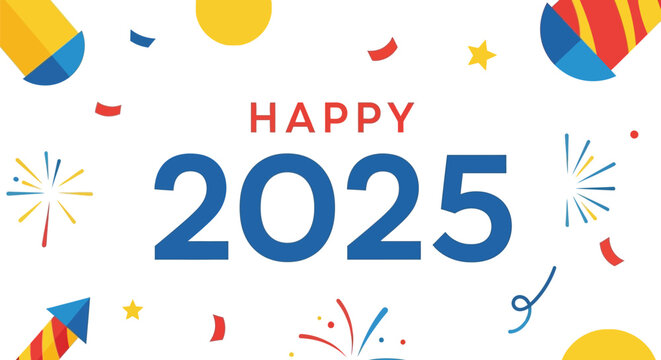 Festive confetti background with colorful geometric shapes for celebrations