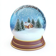 Snow globe christmas decoration snowflakes.