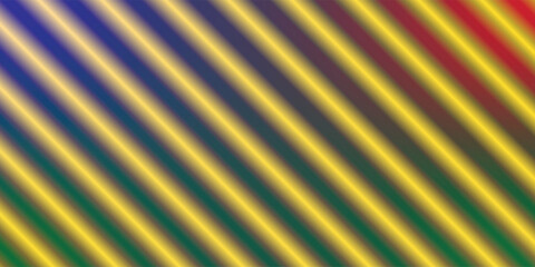 Diagonal Yellow Stripes on Gradient Background &ndash; Abstract Vector Design with Glowing Multicolor Transitions
