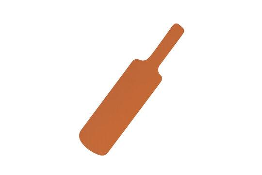 Cricket bat, brown sports equipment, icon for games and active lifestyle, transparent background