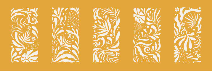 Retro groovy floral seamless pattern in wavy and naive style. Organic shapes, vibrant flowers print for poster, social media or packaging. Botanic vector illustration