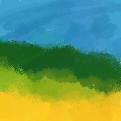 abstract watercolor background with vibrant shades of blue, green, and yellow