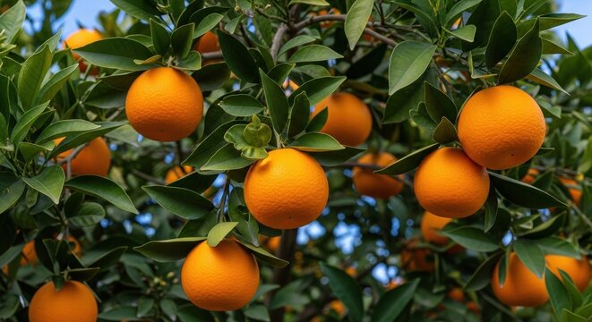 oranges on tree