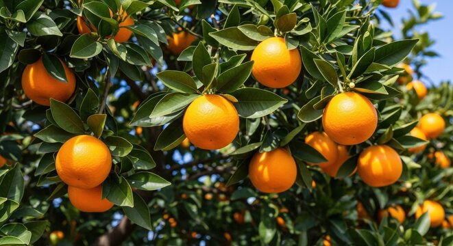 oranges on tree
