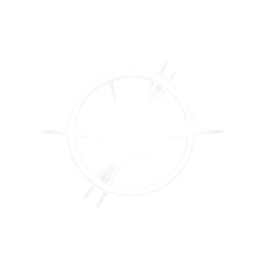 Target isolated on transparent background for aiming and precision work