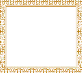 vintage gold frame antique gold frame golden rectangle certificate border pattern line photo frame