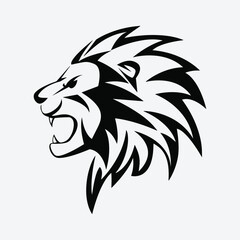 Fierce Roaring Lion Vector Illustration