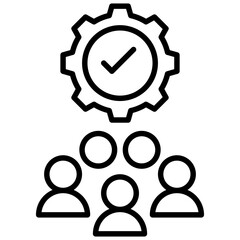 teamwork line icon