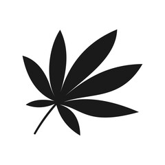 Marijuana leaf tamplet icon, vector illustration