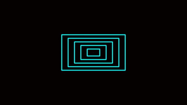 squar box animation with radio wave