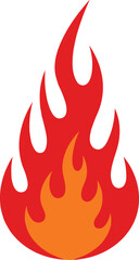 Stylized flame icon, vibrant fire symbol, hot energy design, burning heat illustration, dynamic fire vector, cad drawing flat vector illustration
