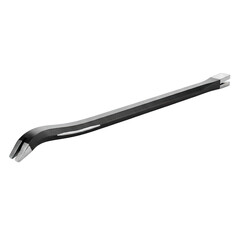 Fototapeta premium Black Metal Crowbar Tool Isolated on Transparent Background with Soft Studio Lighting