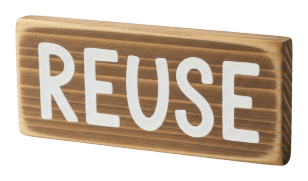 Promoting sustainable practices reuse signage in eco-friendly spaces isolated on transparent background