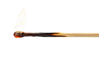 Lighting a matchstick flame concept isolated on transparent background