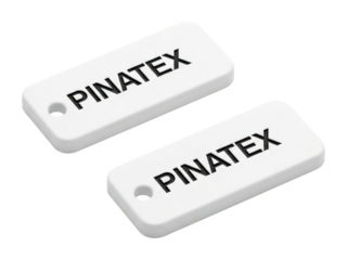 Exploring sustainable materials pinatex tags in modern fashion isolated on transparent background