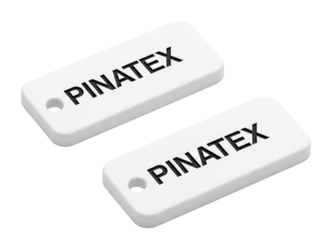 Exploring sustainable materials pinatex tags in modern fashion isolated on transparent background