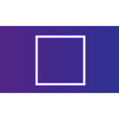  Neon light effect Blue square frame on an abstract blue background