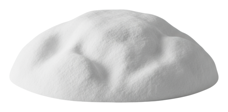 Sculpting white sand mound installation natural isolated on transparent background - Powered by Adobe