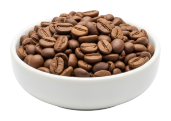 Roasting coffee beans home kitchen food bright space isolated on transparent background