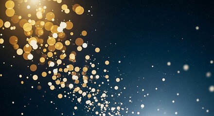 Illustration of abstract background with golden bokeh lights for festive season