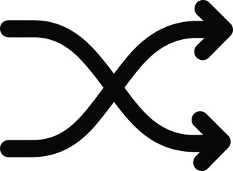 Download shuffle icon vector illustration random play symbol graphic eps silhouette