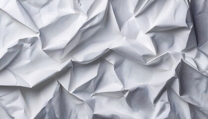 Obraz premium White Wrinkled Paper Texture Background This Crumpled Paper Surface Is Ideal For Use As A Backdrop Or Abstract Texture In Branding