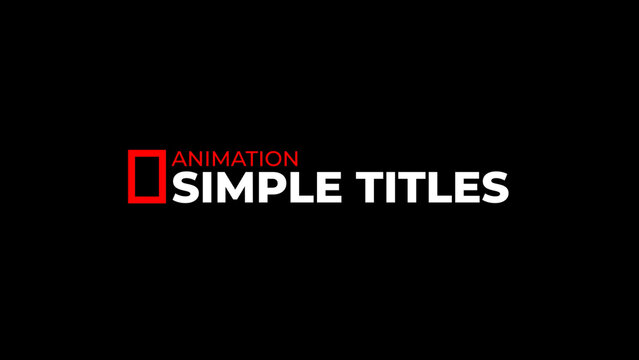 Clean Title Animation 4