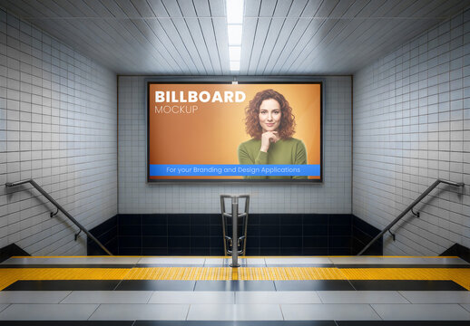 Subway Billboard Mockup 193