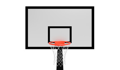 Fototapeta premium Basketball board with basket, transparent background