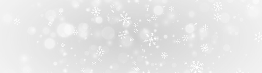 Shimmering magic snow pattern with isolated cold vector elements.