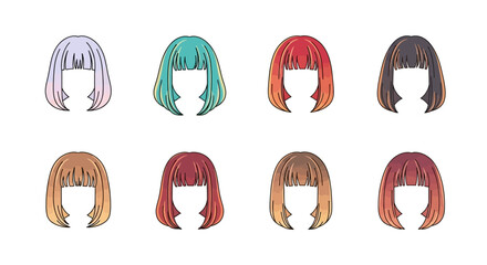 Colorful Wig Collection A Variety of Styles and Colors 3.