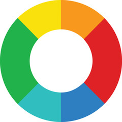 Obraz premium Vibrant multi-color segmented ring chart for data visualization