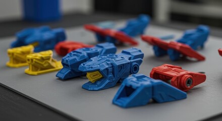 Fototapeta premium Colorful plastic components