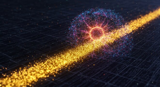 Cometary streak across space - Powered by Adobe