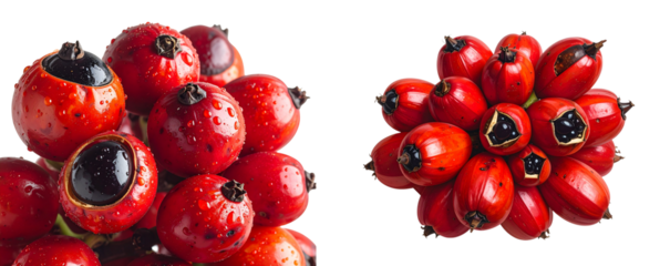 Cluster of Ripe Guaraná Pods in Closeup View – Tropical Superfruit